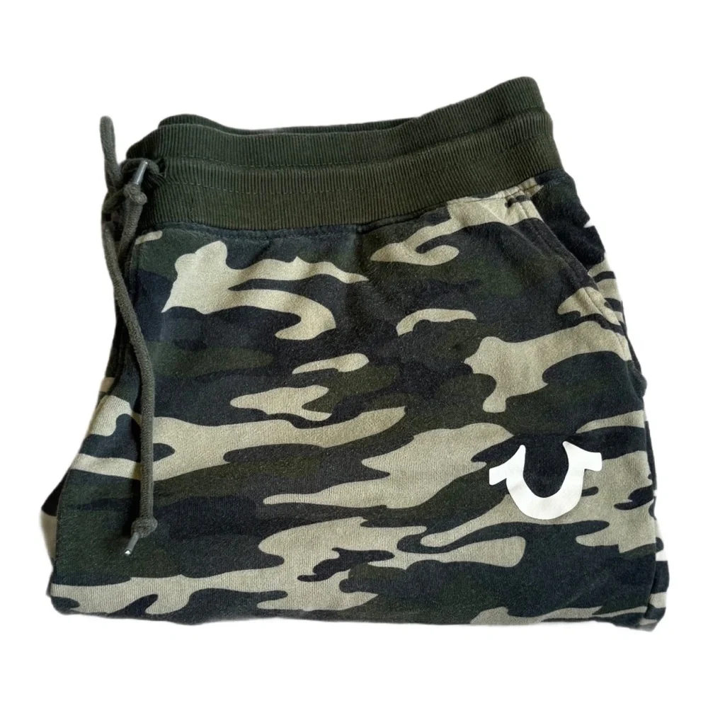 True Religion Camouflage Drawstring Men’s Shorts Size XXL - Picture 3 of 6